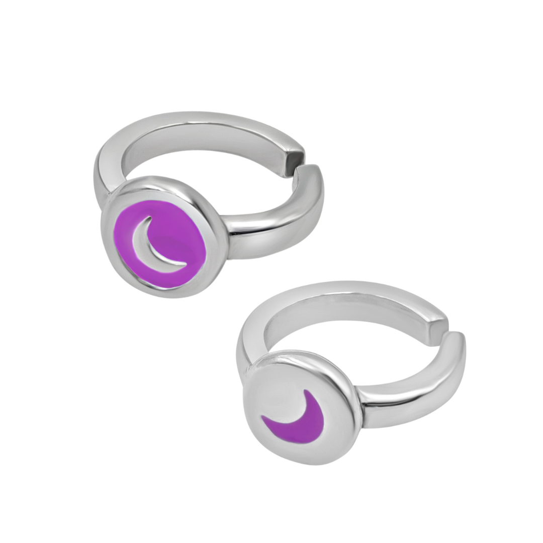 Set Sortijas “Luna” Plata