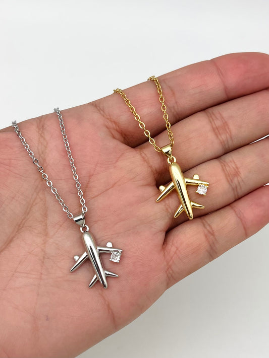 Jetsetter Airplane Necklace
