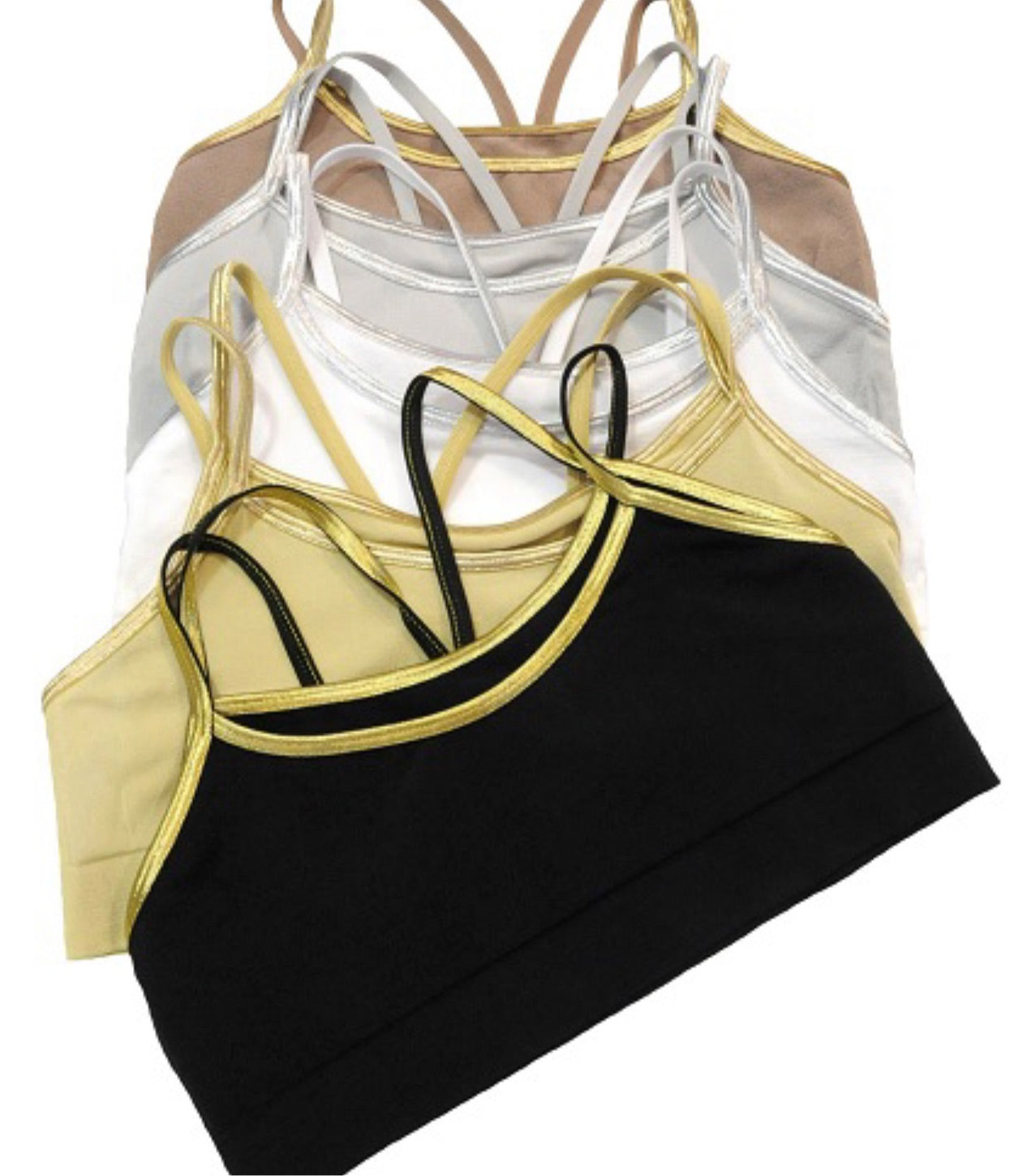 Metallic Straps Bralette