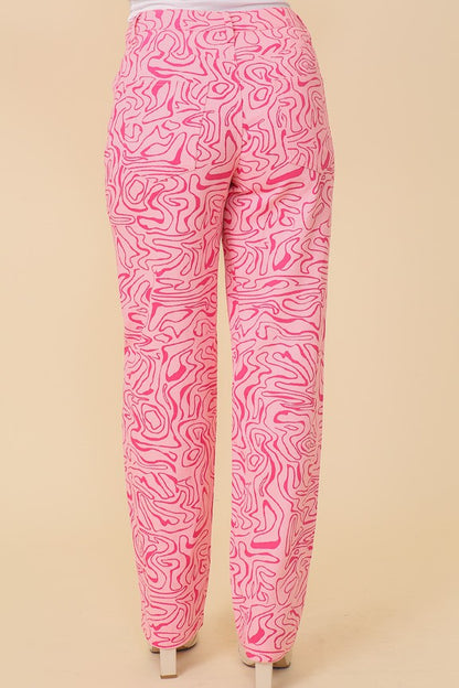 Groovy Pink Wide Leg Jeans