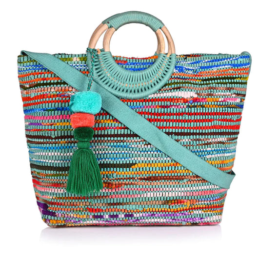 Ocean Upcycled Handwoven Tote